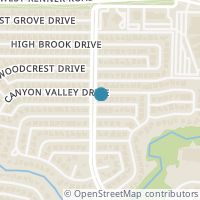 Map location of 243 Canyon Valley Drive, Richardson, TX 75080