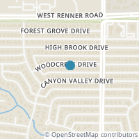 Map location of 315 Woodcrest Drive, Richardson, TX 75080