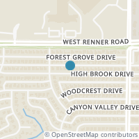 Map location of 328 High Brook Drive, Richardson, TX 75080