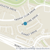 Map location of 1042 Wilshire Drive, Trophy Club, TX 76262