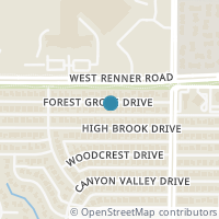 Map location of 319 Forest Grove Drive, Richardson, TX 75080