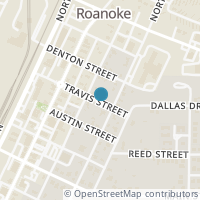 Map location of 303 Travis Street, Roanoke, TX 76262