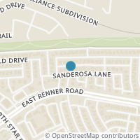 Map location of 4433 Sanderosa Lane, Richardson, TX 75082