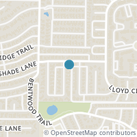 Map location of 18732 Thorntree Lane, Dallas, TX 75252