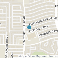 Map location of 1805 Paxton Drive, Carrollton, TX 75007