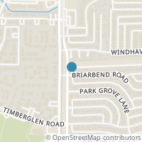 Map location of 4007 Briarbend Road, Dallas, TX 75287