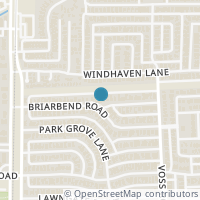 Map location of 4119 Briarbend Road, Dallas, TX 75287