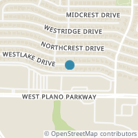 Map location of 1812 Westlake Drive, Plano, TX 75075