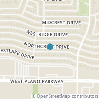 Map location of 1804 Northcrest Drive, Plano, TX 75075