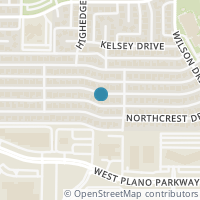 Map location of 2512 Westridge Drive, Plano, TX 75075