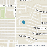 Map location of 2021 Westridge Drive, Plano, TX 75075