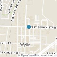 Map location of 100 E Brown Street, Wylie, TX 75098