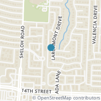 Map location of 1457 Larchmont Drive, Plano, TX 75074
