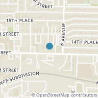 Map location of 1601 W 14th Street, Plano, TX 75074