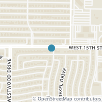 Map location of 1501 Amherst Drive, Plano, TX 75075