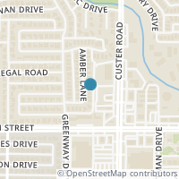 Map location of 1616 Amber Lane, Plano, TX 75075