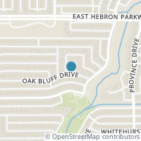Map location of 2037 Oakbluff Circle, Carrollton, TX 75007
