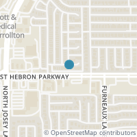 Map location of 1916 Pinecrest Drive, Carrollton, TX 75010