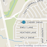 Map location of 1110 Wild Cherry Drive, Carrollton, TX 75010