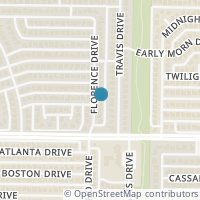 Map location of 2112 Florence Drive, Plano, TX 75093