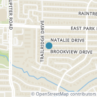 Map location of 2605 Brookview Drive, Plano, TX 75074
