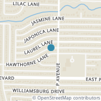 Map location of 1627 Hawthorne Lane, Plano, TX 75074
