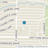 Map location of 1801 Hawthorne Lane, Plano, TX 75074