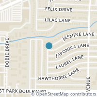 Map location of 2732 Yellow Jasmine Lane, Dallas, TX 75212