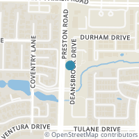 Map location of 2909 Deansbrook Drive, Plano, TX 75093