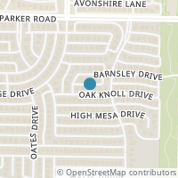 Map location of 4413 Oak Knoll Drive, Plano, TX 75093