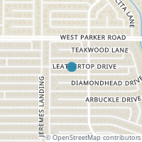 Map location of 3612 Leathertop Dr, Plano TX 75075