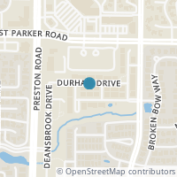 Map location of 4820 Durham Drive, Plano, TX 75093