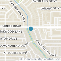 Map location of 3221 Bandolino Lane, Plano, TX 75075