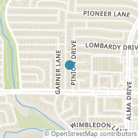 Map location of 3321 Pinion Drive, Plano, TX 75023