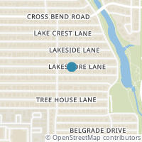 Map location of 1708 Lake Shore Lane, Plano, TX 75023