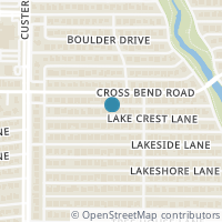 Map location of 1817 Lake Crest Lane, Plano, TX 75023