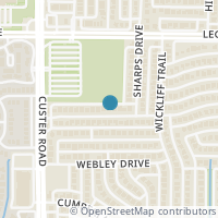 Map location of 2033 Hawken Drive, Plano, TX 75023