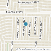 Map location of 6808 Wesson Drive, Plano, TX 75023