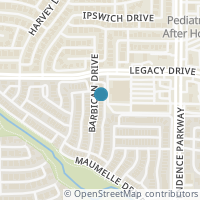 Map location of 6916 Barbican Drive, Plano, TX 75023