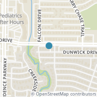 Map location of 2705 Dunwick Drive, Plano, TX 75023