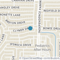 Map location of 3104 Clymer Dr, Plano TX 75025
