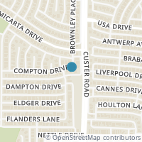 Map location of 2204 Compton Drive, Plano, TX 75025