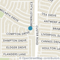 Map location of 2201 Compton Dr, Plano TX 75025