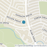 Map location of 1108 Kesser Drive, Plano, TX 75025