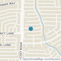 Map location of 3920 Woodlawn Lane, Plano, TX 75025