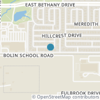 Map location of 1234 Shenandoah Drive, Allen, TX 75002