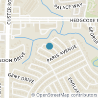 Map location of 7812 Hague Court, Plano, TX 75025