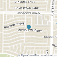 Map location of 2321 Kittyhawk Drive, Plano, TX 75025