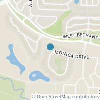 Map location of 1220 Monica Drive, Allen, TX 75013