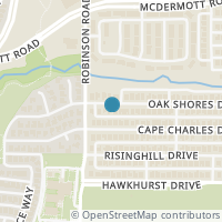 Map location of 4568 Oak Shores Dr, Plano TX 75024